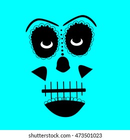 Skull vector background for fashion design, patterns, tattoos neon colors