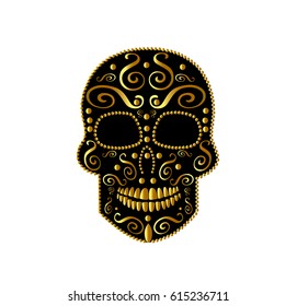 Skull vector background for fashion design, pattern ornament