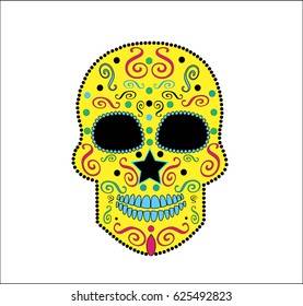 Skull vector background ornament 