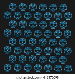 Skull vector background, patterns