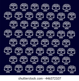 Skull vector background, patterns