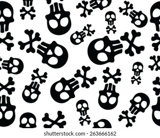 Skull , vector, background, seamless