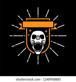 Skull vector badge