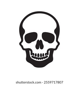  A Skull vector  Black Silhouette design