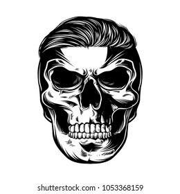 Skull vector black and white