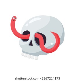 Skull vector colorful stickers Icon Design illustration. EPS 10 File