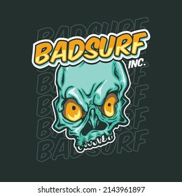 skull vector colouring surf, skate, spooky