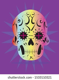 Skull vector - day of the dead celebration - dia de muertos