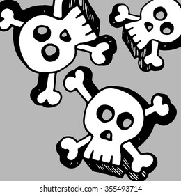 skull vector dead skeleton halloween illustration cartoon