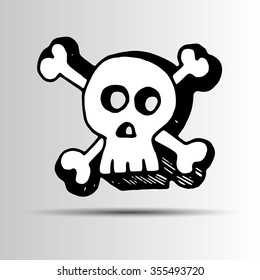 skull vector dead skeleton halloween illustration cartoon