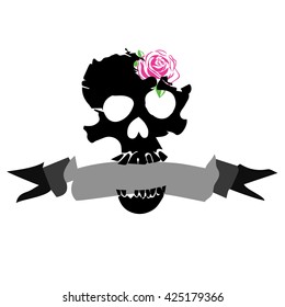 skull vector dead skeleton Halloween illustration cartoon