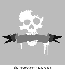 skull vector dead skeleton Halloween illustration cartoon