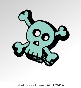 skull vector dead skeleton Halloween illustration cartoon