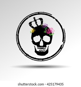 skull vector dead skeleton Halloween illustration cartoon