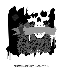 skull vector dead skeleton halloween illustration cartoon