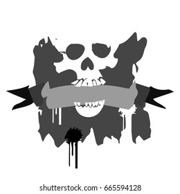 skull vector dead skeleton halloween illustration cartoon