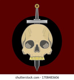 skull vector, skull design illustration. suitable for various design purposes.