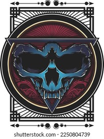 Skull Vector Design Mascot Illustration 