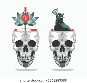 skull is a vector design of several skulls with a few changes