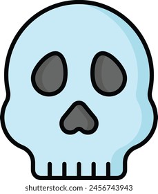 Skull Vektorgrafik Design, gruselige Ikone im modernen Stil