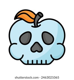 Skull vector design, spooky icon in modern style