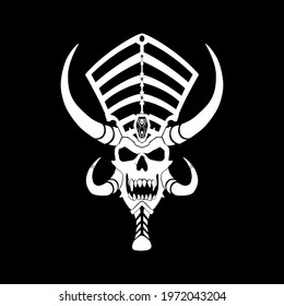 Skull vector design suitable for gaming logo