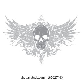 skull vector design.T shirt graphic.