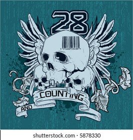 Skull vector emblem