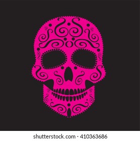 skull vector for fashion design, background or tattoo neon color