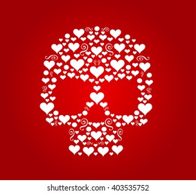 skull vector for fashion design, pattern, tattoo or backgrounds
