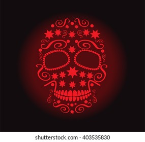 skull vector for fashion design, pattern, tattoo or backgrounds
