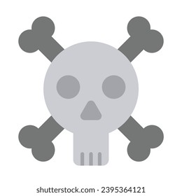 Skull Vector Flat Icon For Personal And Commercial Use.
