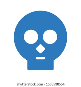 skull vector glyph  colour  icon 
