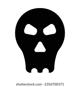 Skull Vector Glyph Icon For Personal And Commercial Use.

