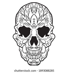 skull vector graphic design illustration, icon, art tattoo sketch, logo, hand draw, use in print