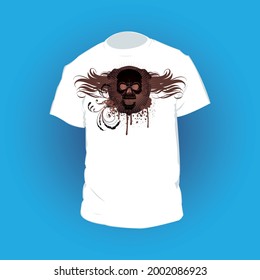 Skull Vector graphics T-shirt design illustration