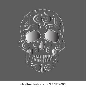 skull vector gray