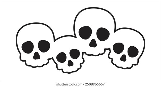 skull vector Halloween icon ghost cartoon character doodle logo symbol illustration design clip art isolated