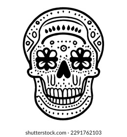 Skull Vector as Happy Minded Style EPS