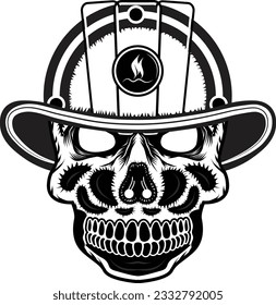 skull vector helmet with face in vintage