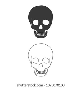 Skull vector  icon.