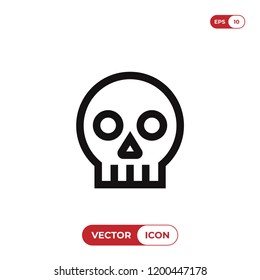 Skull vector icon