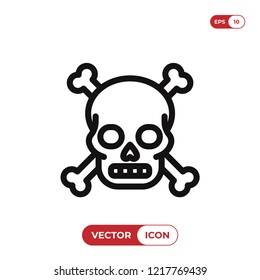 Skull vector icon