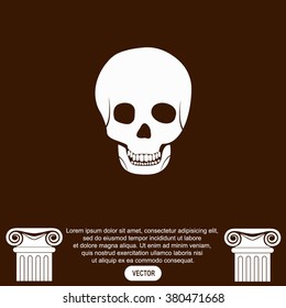 Skull vector icon.