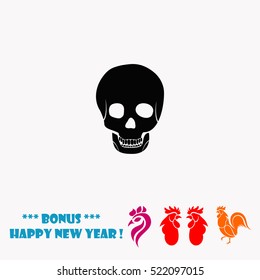 Skull vector icon