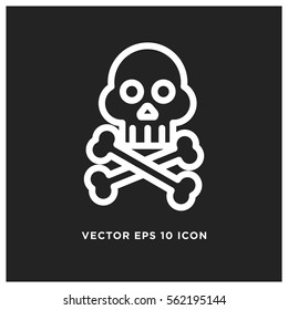 Skull vector icon