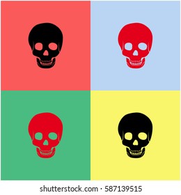 Skull vector  icon.