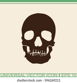 Skull vector icon.