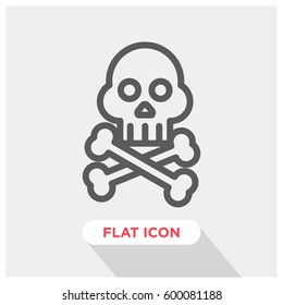 Skull vector icon