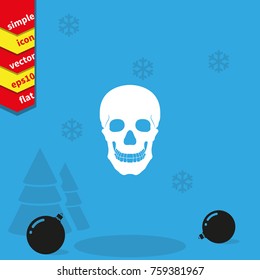 Skull vector icon.